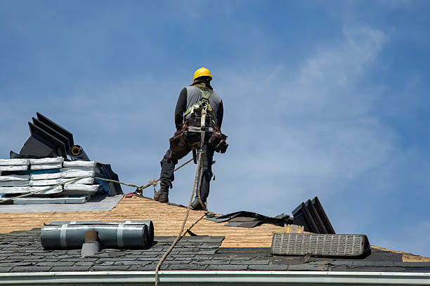 Professional Gutter Installation technician working in Stewartsville, NJ
